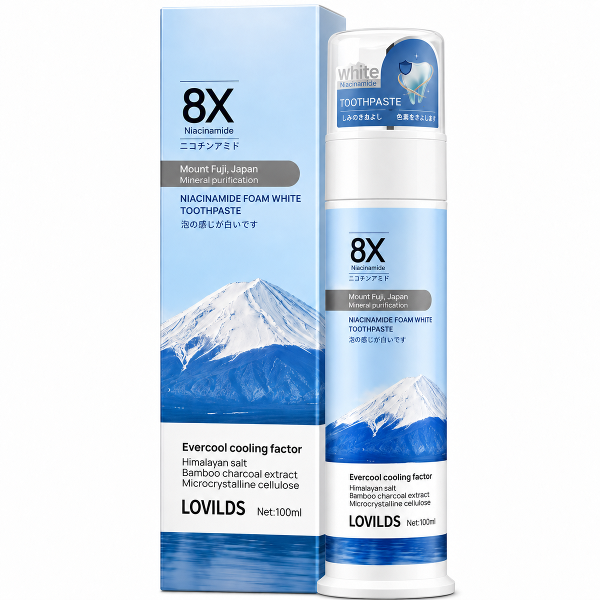 8X Niacinamide Foaming Toothpaste — Fresh Breath & Brighter-Looking Teeth
