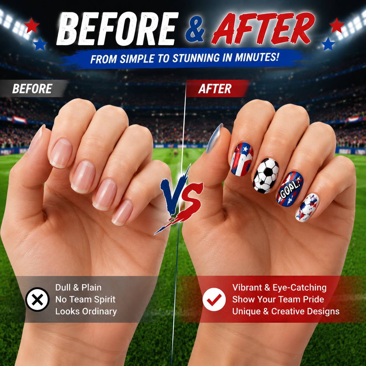 ⚽ Game Day Nail Art Marker Set – 12 Vibrant Colors for Eye-Catching Fan Nails 🏆