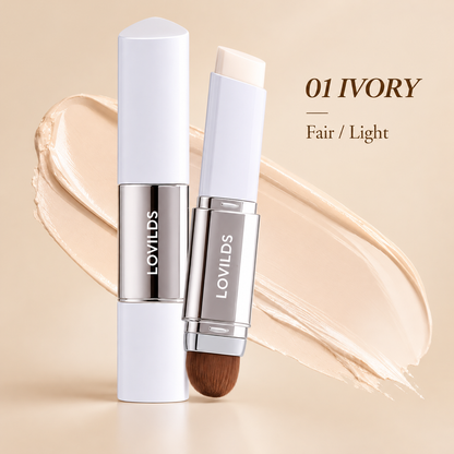 LOVILDS 2-in-1 Color-Changing Foundation Stick – Seamless Coverage & Natural-Looking Finish