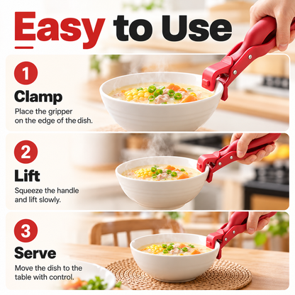 Hot Bowl & Plate Gripper – Heat-Resistant Kitchen Lifting Tool