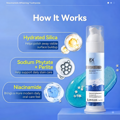 8X Niacinamide Foaming Toothpaste — Fresh Breath & Brighter-Looking Teeth
