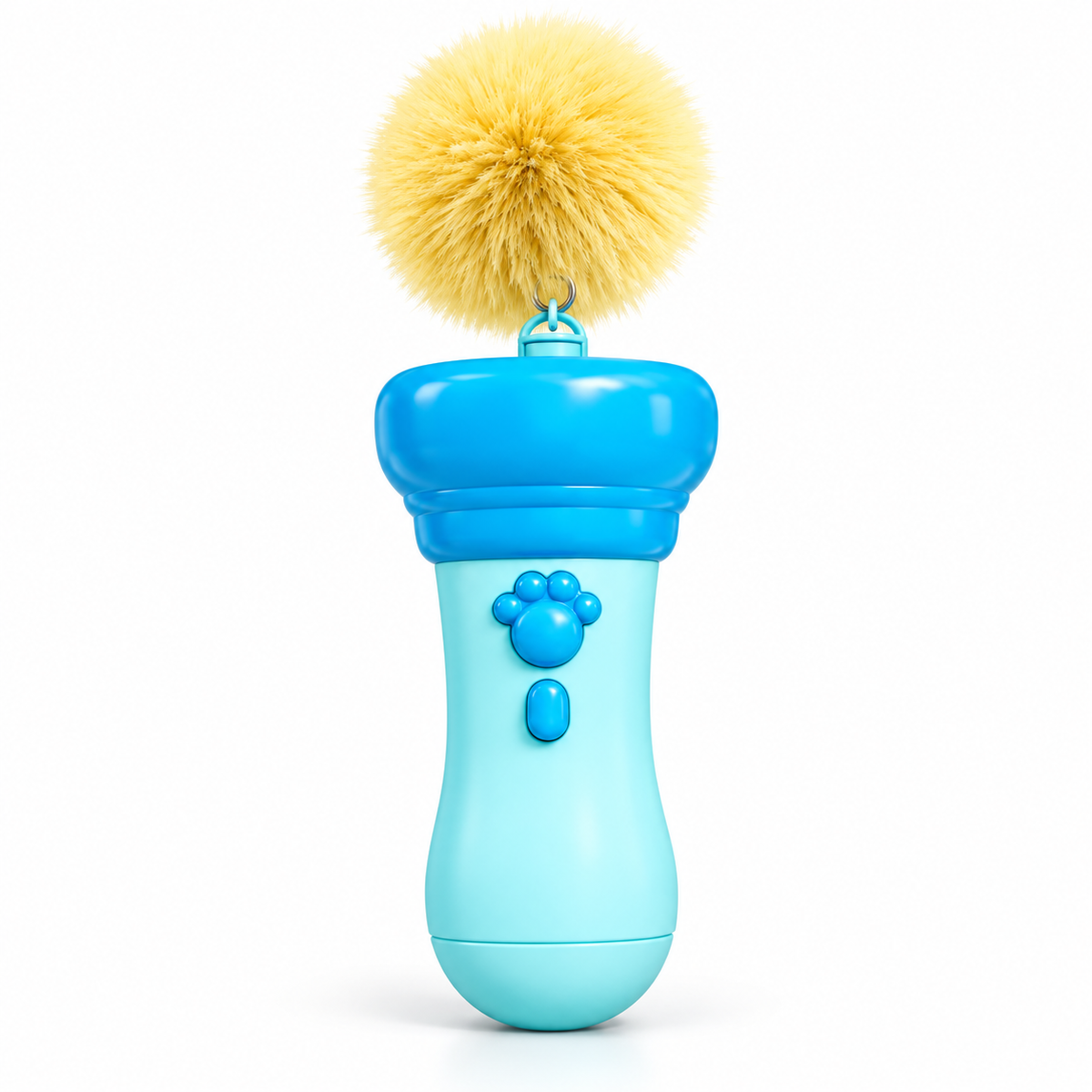 Interactive Cat Teaser Launcher – Retractable Pom-Pom Toy for Cats