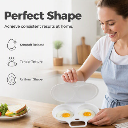 ⏳ FINAL 24 HOURS · 50% OFF 🥚 Microwave Double Egg Poacher with Lid & Handle